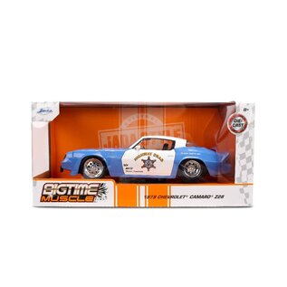 JADA TOYS JAD 36626 Jada 1/24 "BIGTIME Muscle" 1979 Chevy Camaro Highway Drag - Glossy Blue White DIE-CAST