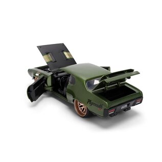 JADA TOYS JAD 36617 Jada 1/24 "BIGTIME Muscle" 1972 Plymouth GTX - Metallic Dark Green DIE-CAST