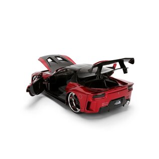 JADA TOYS JAD 37646 Jada 1/24 "JDM Tuners" 1995 Mazda RX-7 Widebody Red/Black DIE-CAST