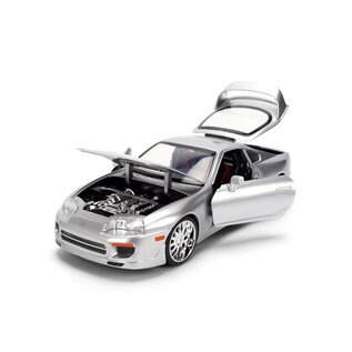 JADA TOYS JAD 37492 Jada 1/24 "JDM Tuners" 1995 Toyota Supra Metallic Silver DIE-CAST