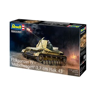 REVELL GERMANY REV 03363 FLAKPANZER IV - 'MOBELWAGEN' 3,7 cm FLAK 43 1/72 PLASTIC MODEL