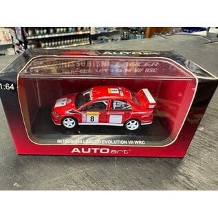 AA 28012 MITSUBISHI LANCER EVO VII WRC 2002 MCRAE/SENIOR #8 (RALLY MONTE CARLO) 1/64 DIE-CAST