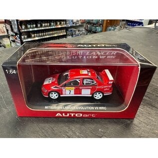 AA 28011 MITSUBISHI LANCER EVO VII WRC 2002 F.DELECOUR/D.GRATALOUP #7 (RALLY MONTE CARLO) 1/64 DIE-CAST