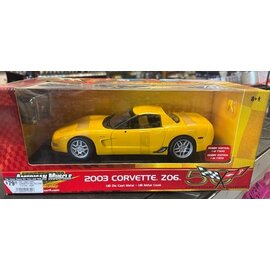 ERT 33502 2003 CORVETTE Z06 YELLOW 1/18 DIE-CAST