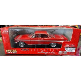 SS 2100 1961 CHEVROLET IMPALA SS 409 RED 1/18 DIE-CAST