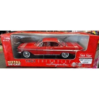 SS 2100 1961 CHEVROLET IMPALA SS 409 RED 1/18 DIE-CAST