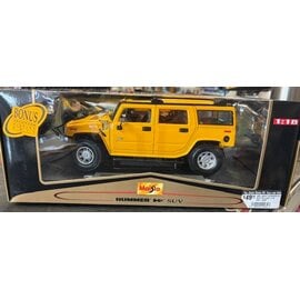 MAISTO MAI 36631 HUMMER H2 SUV YELLOW 1/18 DIE-CAST