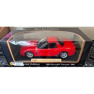 MAISTO MAI 31889 2001 CHEVROLET CORVETTE Z06 RED 1/18 DIE-CAST