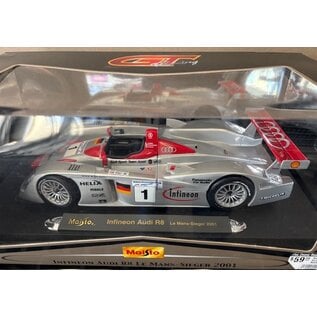 MAISTO MAI 38626 INFINEON AUDI R8 LE MANS-SIEGER 2001 1/18 DIE-CAST