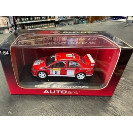 AA 28012 MITSUBISHI LANCER EVO VII WRC 2002 MCRAE/SENIOR #8 (RALLY MONTE CARLO) 1/64 DIE-CAST