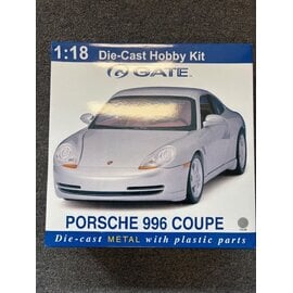 GATE GAT 06042 Porsche 996 Coupe 1/18  diecast  build kit (requires tools and glue) Silver body