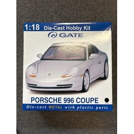 GATE GAT 06043 Porsche 996 Coupe 1/18 die cast assembly kit (tools and glue required) Black version