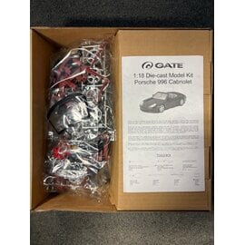 GATE GAT 06052 Porsche 996 Cabriolet 1/18 diecast assembly kit (tools and glue required) Silver version