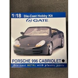 GATE GAT 06053 Porsche 996 Cabriolet 1/18 assembly kit (requires tools and glue) Black version
