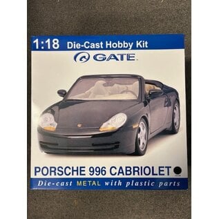 GATE GAT 06053 Porsche 996 Cabriolet 1/18 assembly kit (requires tools and glue) Black version
