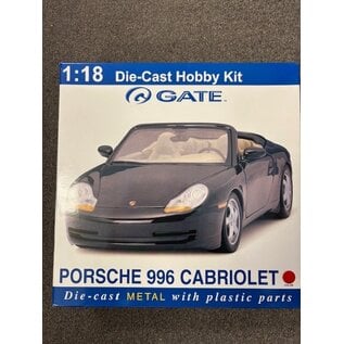 GATE GAT 06051 Porsche 996 Cabriolet 1/18 die cast  assembly kit (requires tools and glue)  Red version