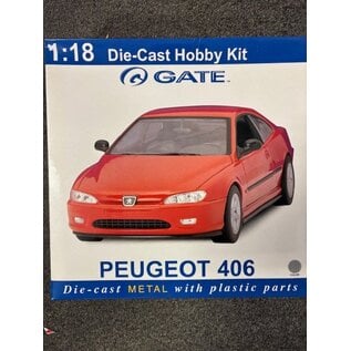 GATE GAT 06024 Peugeot 406 Diecast assembly kit 1/18 (requires tools and glue) Silver version