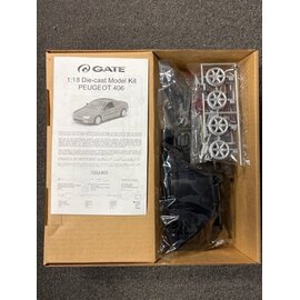 GATE GAT 06021 Peugeot 406 diecast assembly kit 1/18 (requires tools and glue) Red version
