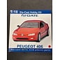 GATE GAT 06021 Peugeot 406 diecast assembly kit 1/18 (requires tools and glue) Red version