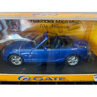 GATE GAT 01071 MAZDA MX-5 MIATA 10th ANNIVERSARY METALLIC BLUE 1/18 DIE-CAST