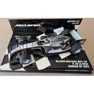 MINICHAMPS MIN 530054315 Mclaren Mercedes MP4-20 P.De La Rosa Bahrain GP 2005 1/43 diecast