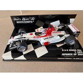 MINICHAMPS MIN 400040110 B-A-R Honda 006 T. Sato Japanese GP 2004