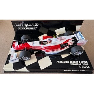 MINICHAMPS MIN 400090080 Panasonic Toyota Racing Showcar 2009 T. Glock 1/43 diecast  (small scratch on case, item is perfect)