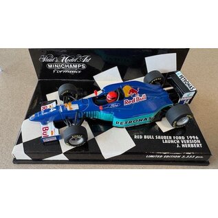 MINICHAMPS MIN 430960084 Red Bull Sauber Ford 1996 Launch version J. Herbert 1/43 diecast