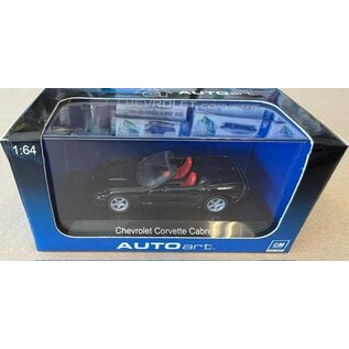 AA 20151 CHEVROLET CORVETTE CONVERTIBLE 1998 BLACK 1/64 DIE-CAST