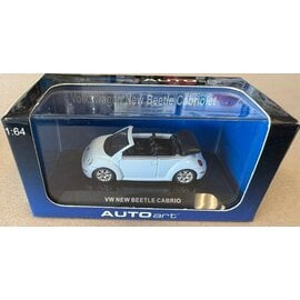AA 20322 VOLKSWAGEN NEW BEETLE CABRIOLET 2002 AQUARIUS BLUE 1/64 DIE-CAST