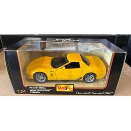 MAISTO MAI 31989-YEL Chevrolet Corvette Z06 yellow 1/24 diecast (slight marks on box, item is perfect)