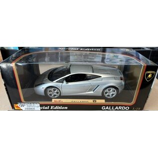 MAISTO MAI 31655-SIL LAMBORGHINI GALLARDO SILVER 1/18 DIE-CAST