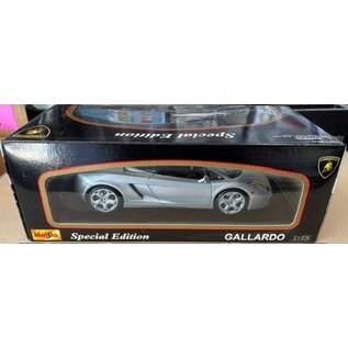 MAISTO MAI 31655-SIL LAMBORGHINI GALLARDO SILVER 1/18 DIE-CAST