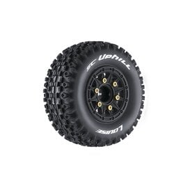 Louise RC LOU LT3223SB Louise R/C SC-Uphill 2.2/3.0" - 12,14,17mm Rem Hex Blk Whls (2)