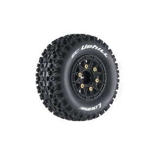 Louise RC LOU LT3223SB Louise R/C SC-Uphill 2.2/3.0" - 12,14,17mm Rem Hex Blk Whls (2)