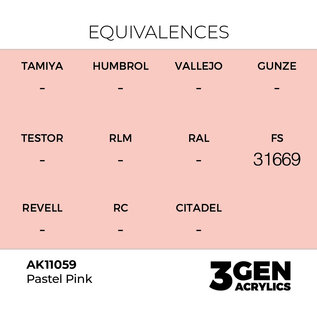 AK INTERACTIVE AK 11059 AK Interactive 3G Acrylic Pastel Pink 17ml