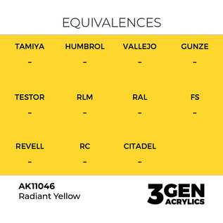 AK INTERACTIVE AK 11046 AK Interactive 3G Acrylic Radiant Yellow 17ml