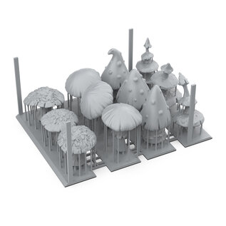 AK INTERACTIVE AK BIT0022 AK Interactive Gigant Mushrooms - Basing Bits (12 Pieces)