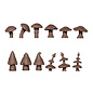 AK INTERACTIVE AK BIT0022 AK Interactive Gigant Mushrooms - Basing Bits (12 Pieces)