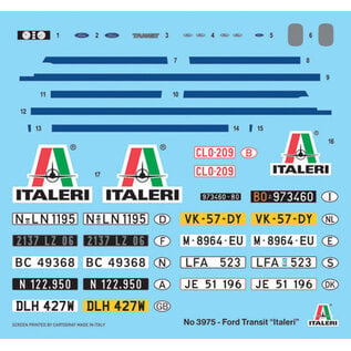 ITALERI ITA 3975 FORD TRANSIT ITALERI 1/24 PLASTIC MODEL
