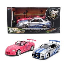 JADA TOYS JAD 37543 Jada 1/24 "Fast & Furious 25th Anniversary" Brian & Suki Twin Pack