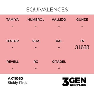 AK INTERACTIVE AK 11060 AK Interactive 3G Acrylic Sickly Pink 17ml