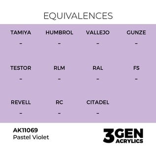 AK INTERACTIVE AK 11069 AK Interactive 3G Acrylic Pastel Violet 17ml