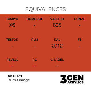 AK INTERACTIVE AK 11079 AK Interactive 3G Acrylic Burn Orange 17ml