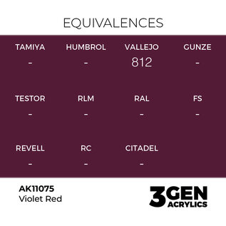 AK INTERACTIVE AK 11075 AK Interactive 3G Acrylic Violet Red 17ml
