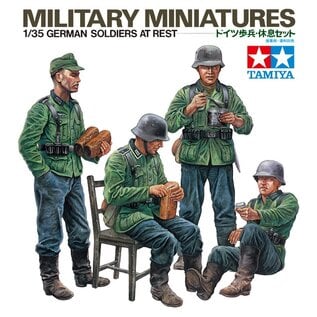 TAMIYA TAM 35129 German Soldiers At Rest Kit 1/35 PLASTIC MODEL