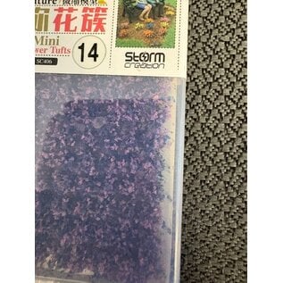 STORM CREATION SC 406-14 MINI FLOWER TUFTS BLUE/PURPLE