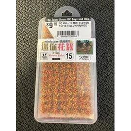 STORM CREATION SC 406-15 MINI FLOWER TUFTS YELLOW/ORANGE