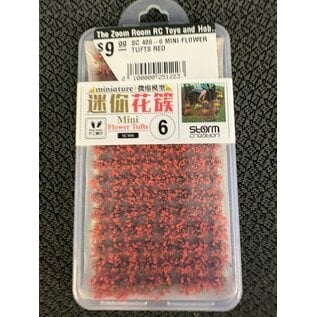 STORM CREATION SC 406-6 MINI FLOWER TUFTS RED