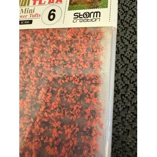 STORM CREATION SC 406-6 MINI FLOWER TUFTS RED